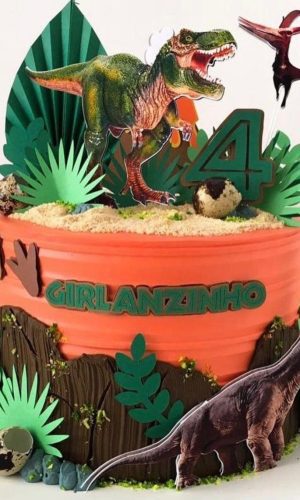 ARQUIVO DE CORTE TOPO DE BOLO dinossauro jurassic