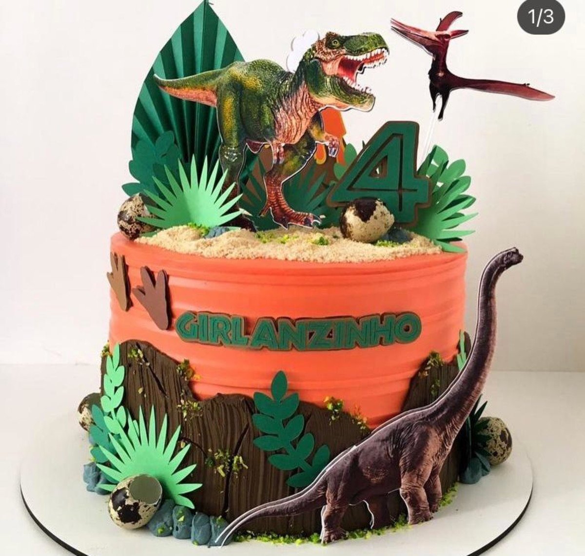 ARQUIVO DE CORTE TOPO DE BOLO dinossauro jurassic