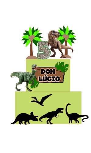 ARQUIVO DE CORTE TOPO DE BOLO dinossauro jurassic