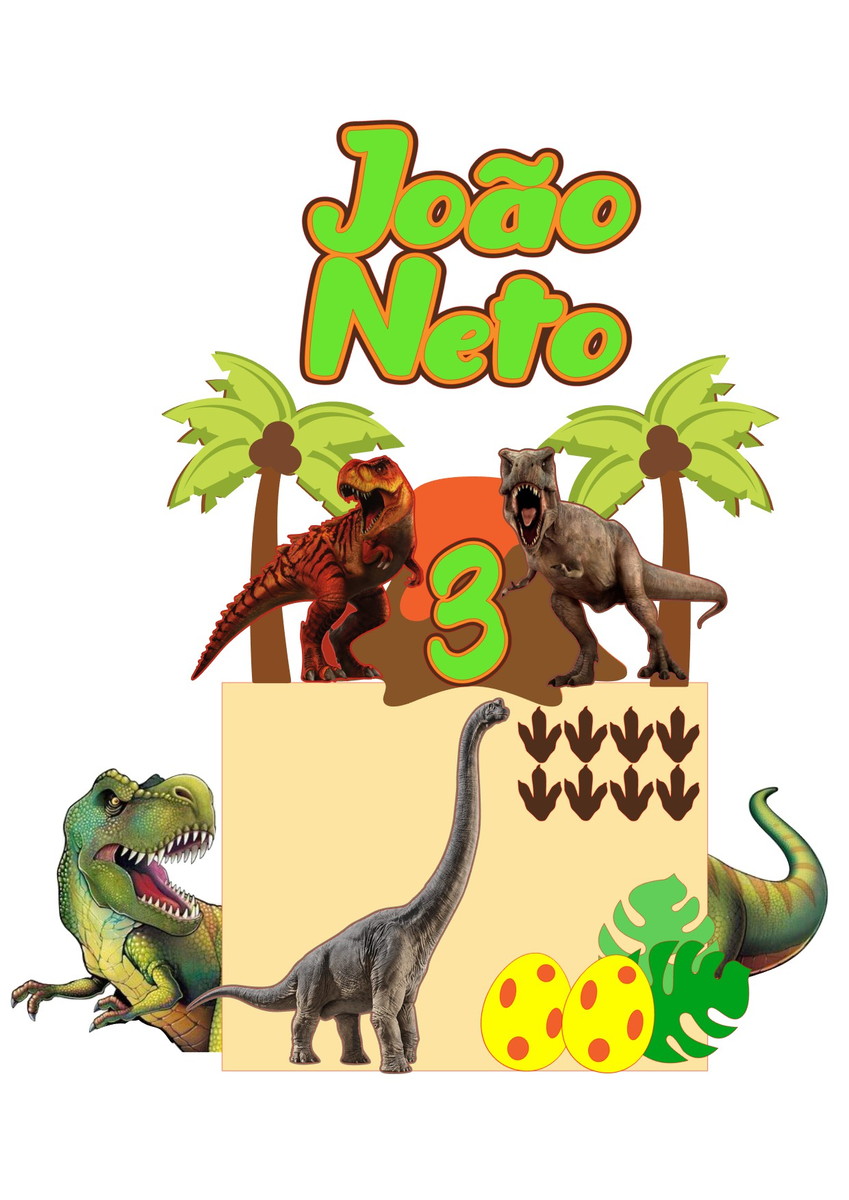 Arquivo de Corte Topo de Bolo Dinossauro Jurassic Park