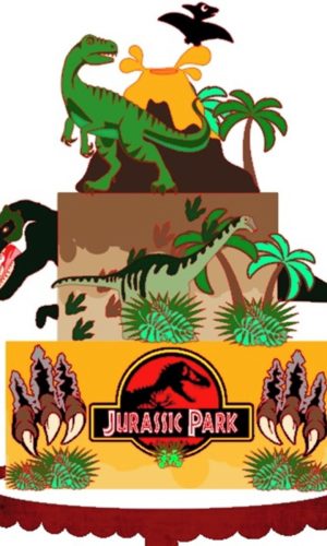 Arquivo de Corte Topo de Bolo Dinossauro
