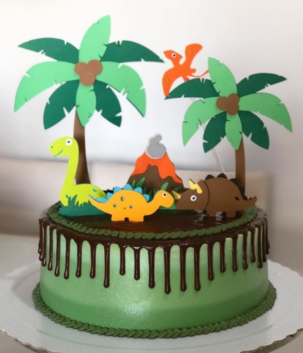 Arquivo de Corte Topo de Bolo Dinossauro Studio