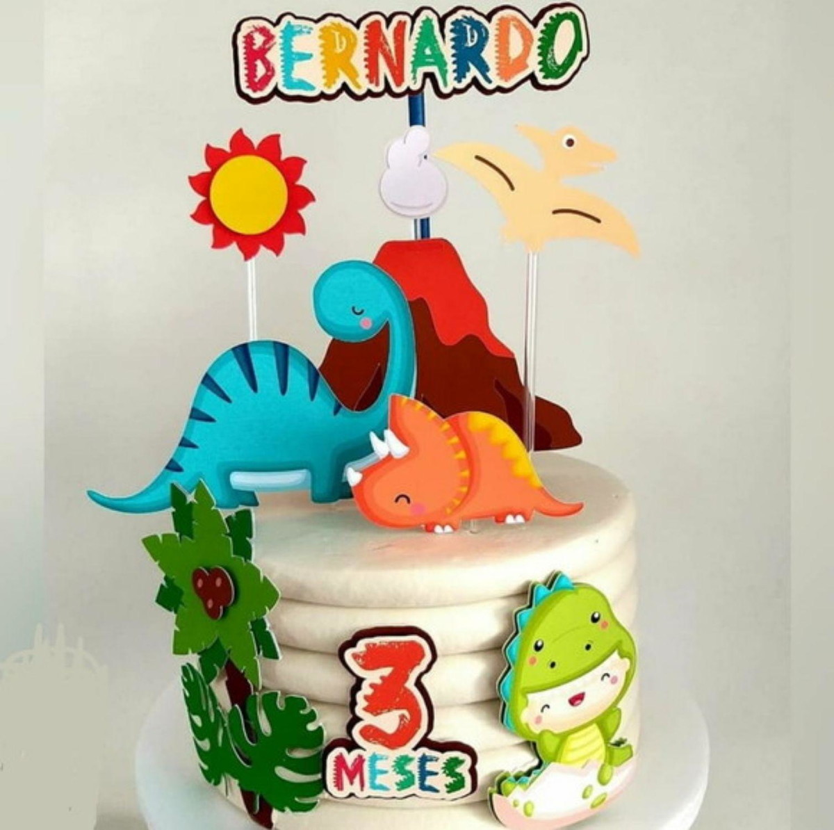 Arquivo De Corte Topo De Bolo Dinossauro Studio