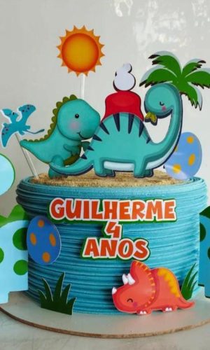Arquivo de Corte Topo de Bolo Dinossauro Studio