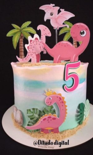 Arquivo de Corte Topo de Bolo Dinossauro Studio