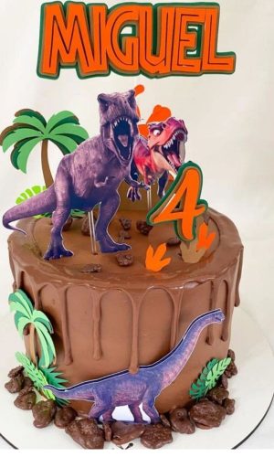 Arquivo de Corte Topo de Bolo Dinossauro