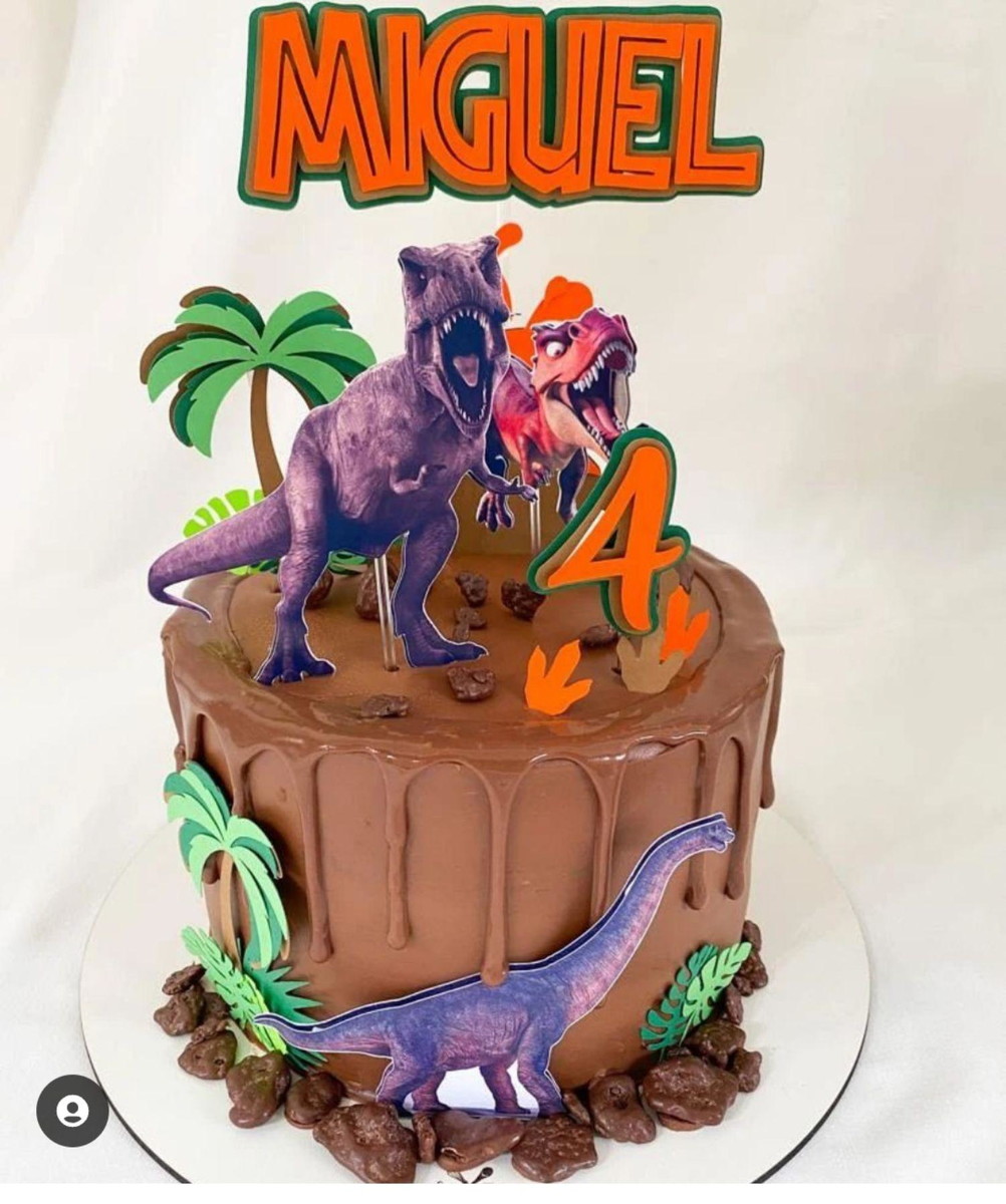 Arquivo de Corte Topo de Bolo Dinossauro
