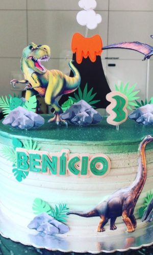 Arquivo de Corte Topo de Bolo Dinossauro