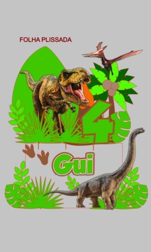 Arquivo de Corte Topo de Bolo Dinossauro