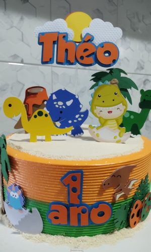 Arquivo de corte topo de bolo Dinossauro