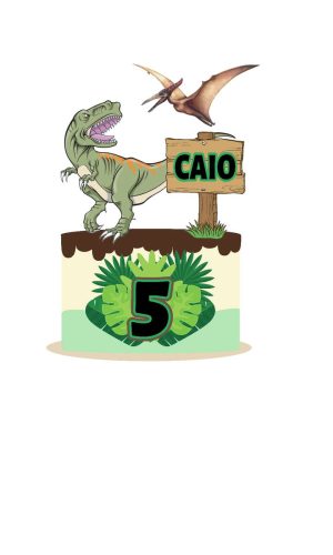 Arquivo de corte topo de bolo dinossauro