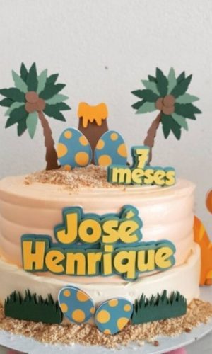 Arquivo de Corte Topo de Bolo Dinossauro