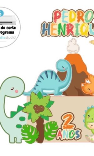 Arquivo de Corte Topo de Bolo Dinossauros Baby