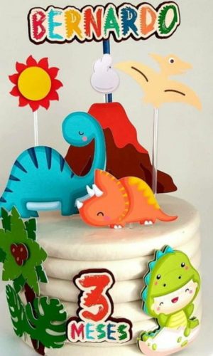 Arquivo de Corte Topo de Bolo Dinossauros Baby Studio
