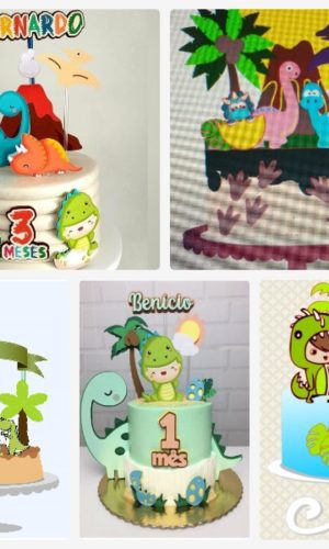 Arquivo de Corte Topo de Bolo Dinossauros + Brinde