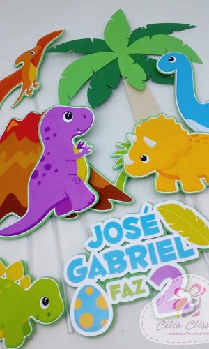 Arquivo de Corte Topo de Bolo Dinossauros Cut