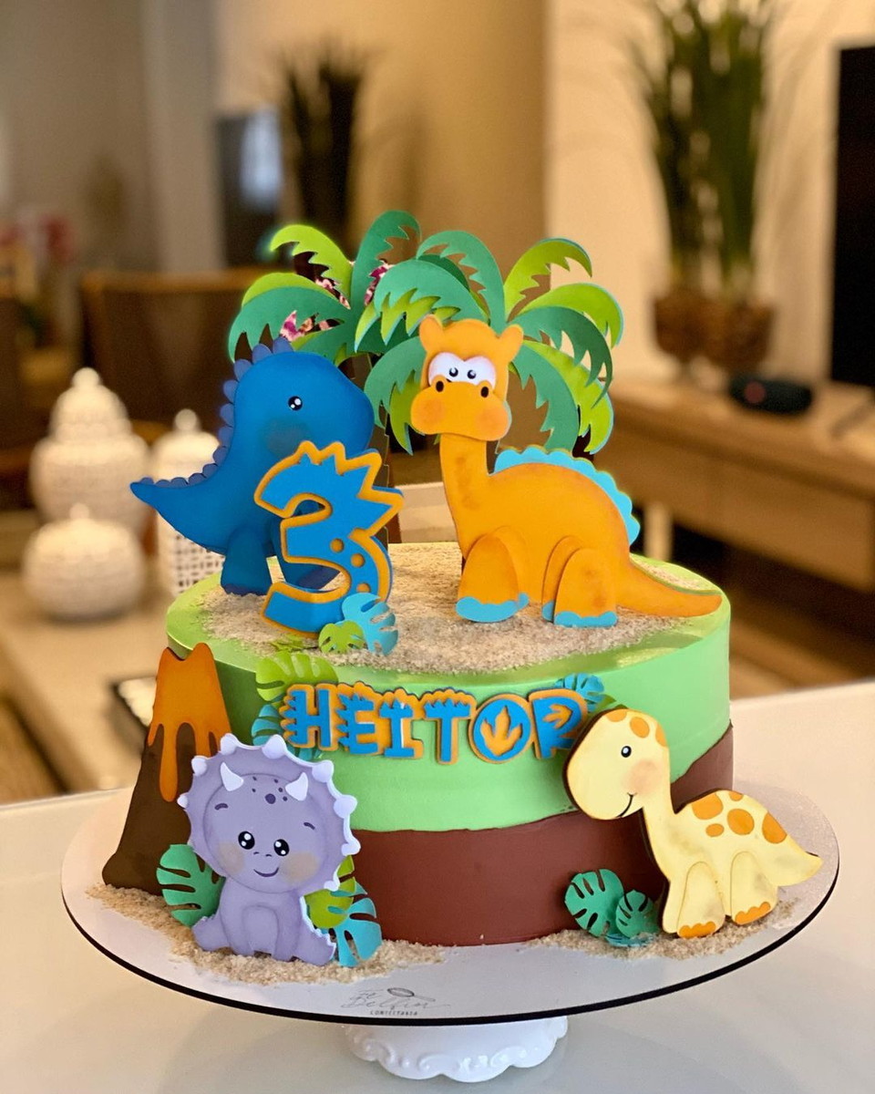 Arquivo De Corte Topo De Bolo Dinossauros