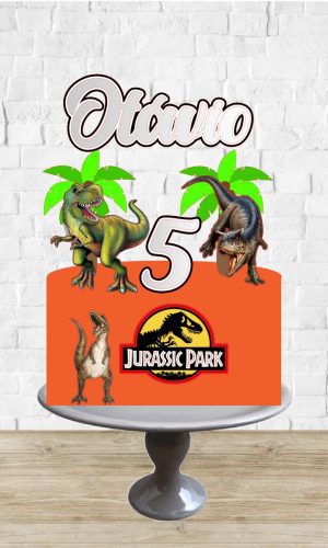 Arquivo de Corte Topo de Bolo Dinossauros Jurassic