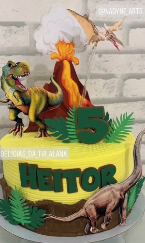 Arquivo de corte Topo de Bolo Dinossauros