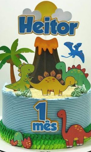 Arquivo De Corte Topo De Bolo Dinossauro