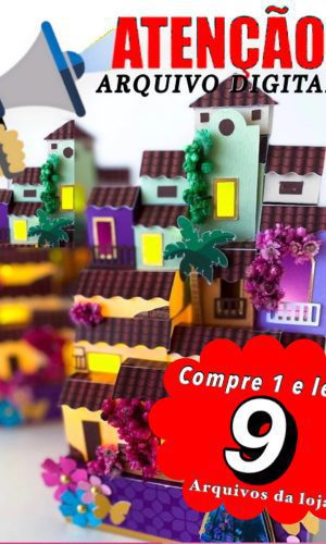 Arquivo de Corte Topo de Bolo Encanto Casa 3d