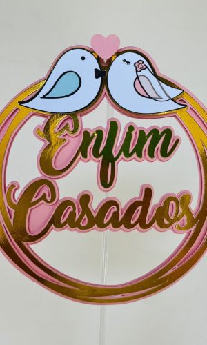 Arquivo de Corte Topo de Bolo Enfim Casados
