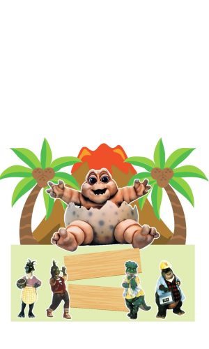Arquivo de Corte Topo de Bolo Familia Dinossauro