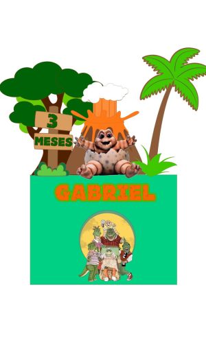 ARQUIVO DE CORTE TOPO DE BOLO Família Dinossauro