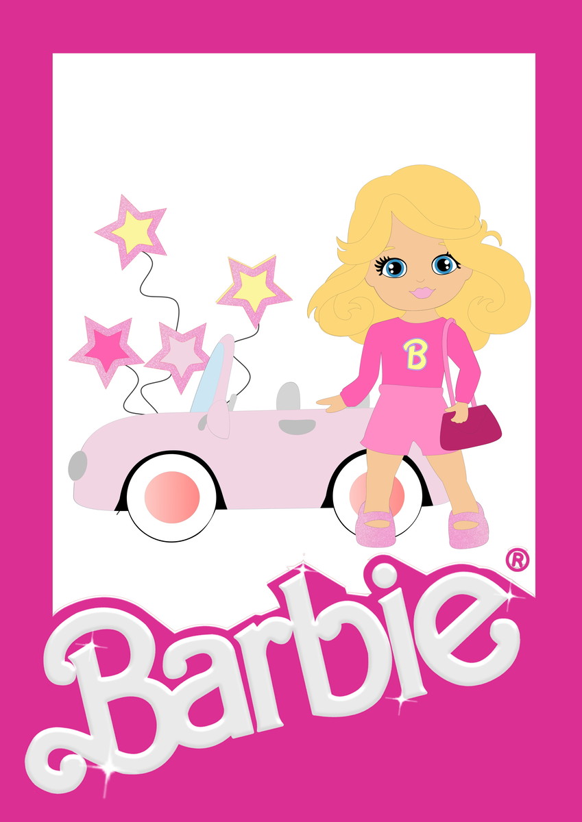 Arquivo de Corte Topo de Bolo Festa Barbie - Imagem 2