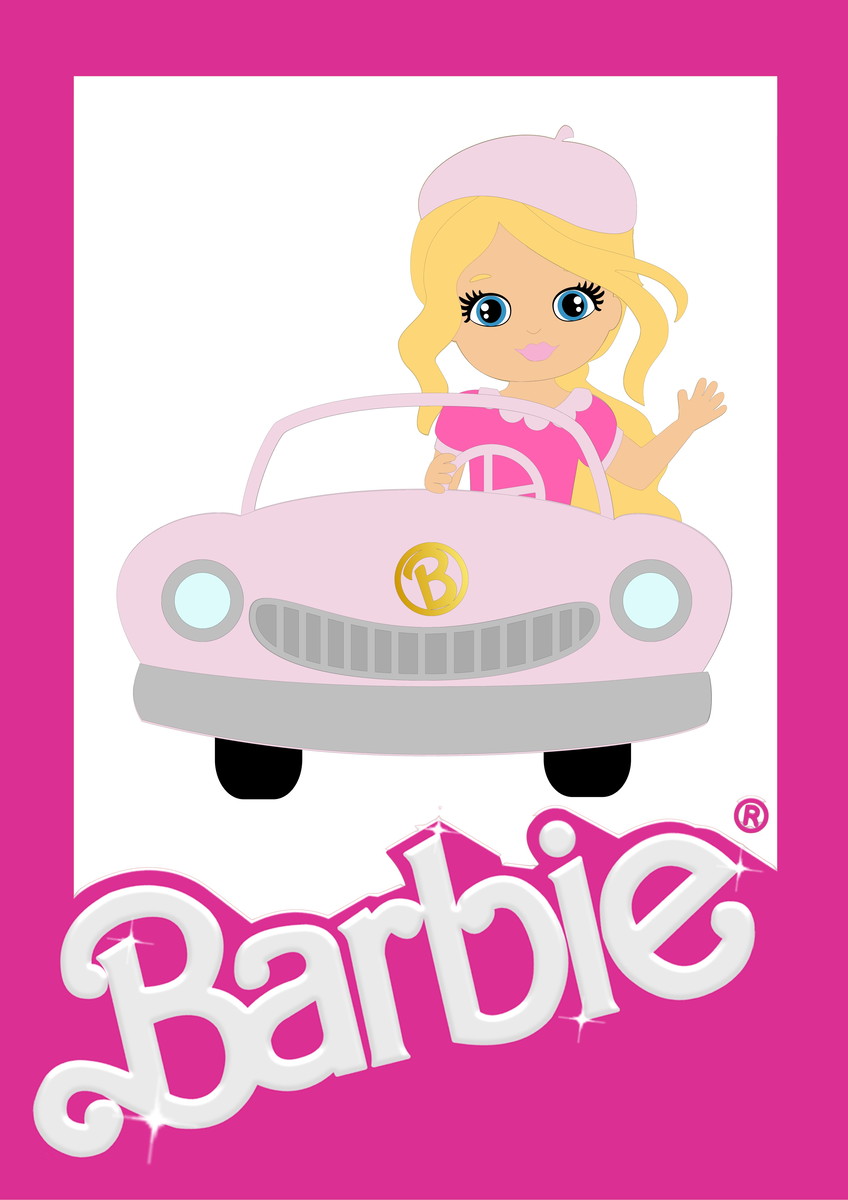 Arquivo de Corte Topo de Bolo Festa Barbie - Imagem 3