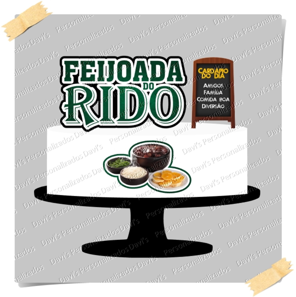 ARQUIVO DE CORTE TOPO DE BOLO FESTA FEIJOADA