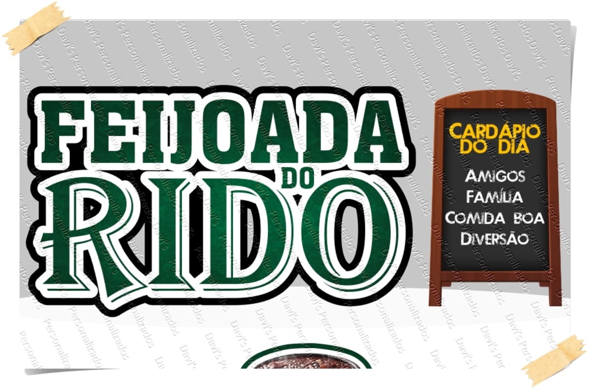 ARQUIVO DE CORTE TOPO DE BOLO FESTA FEIJOADA - Imagem 2