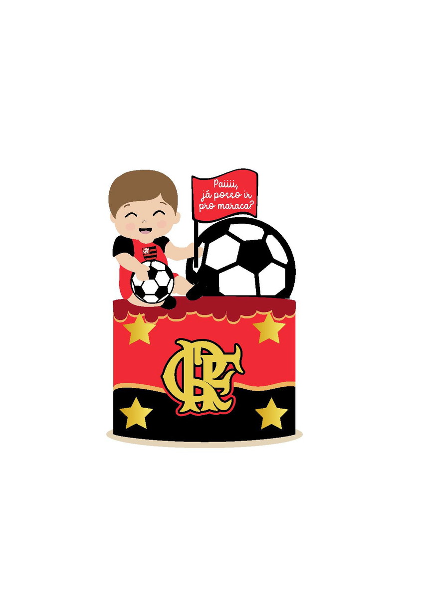 Arquivo de Corte Topo de Bolo Flamengo Baby Menino