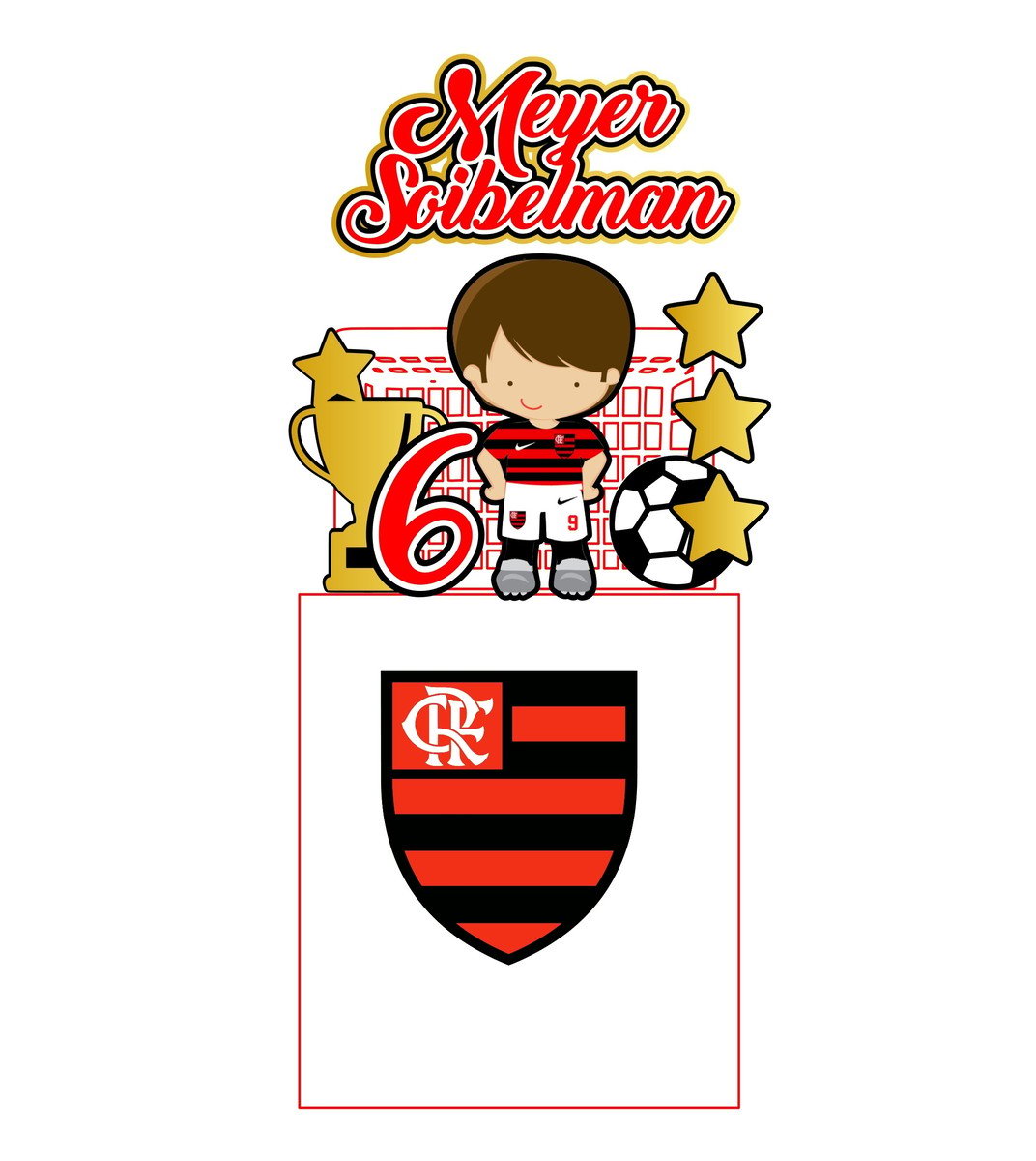 Arquivo de Corte Topo de Bolo Flamengo Menino Studio 003