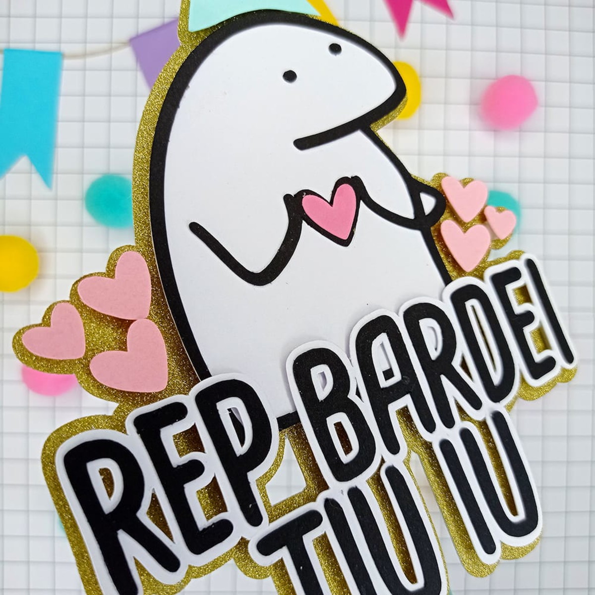 Arquivo De Corte Topo De Bolo Flork 001 - Imagem 3