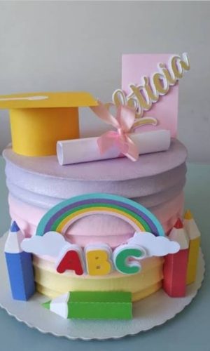 Arquivo de Corte Topo de Bolo Formatura Abc