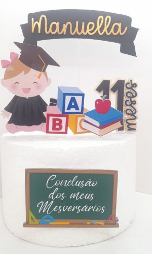 Arquivo de Corte Topo de Bolo Formatura Baby Studio ou pdf