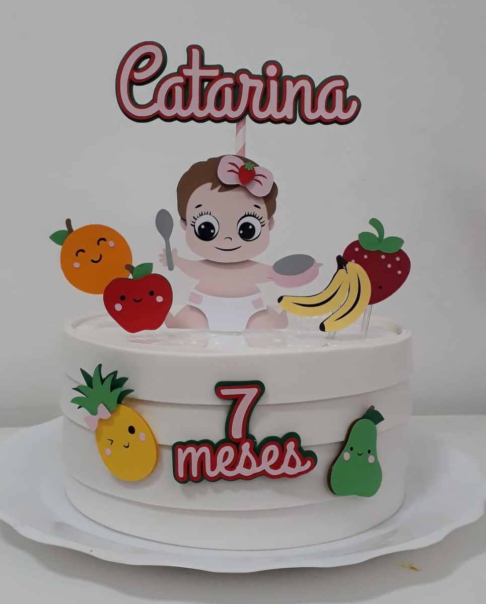 Arquivo de corte topo de bolo frutinhas bebe