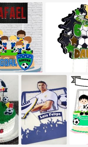 Arquivo de Corte Topo de Bolo Futebol 1 + Brinde