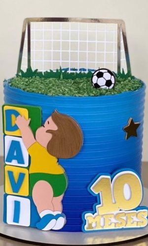 Arquivo de Corte Topo de Bolo Futebol Bebê