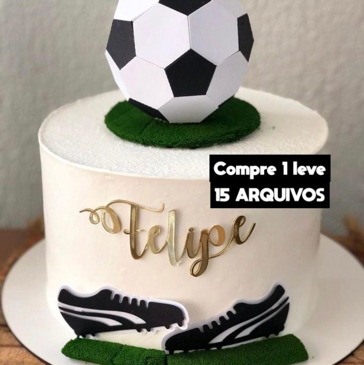 Arquivo de Corte- Topo de Bolo Futebol Bolo3d