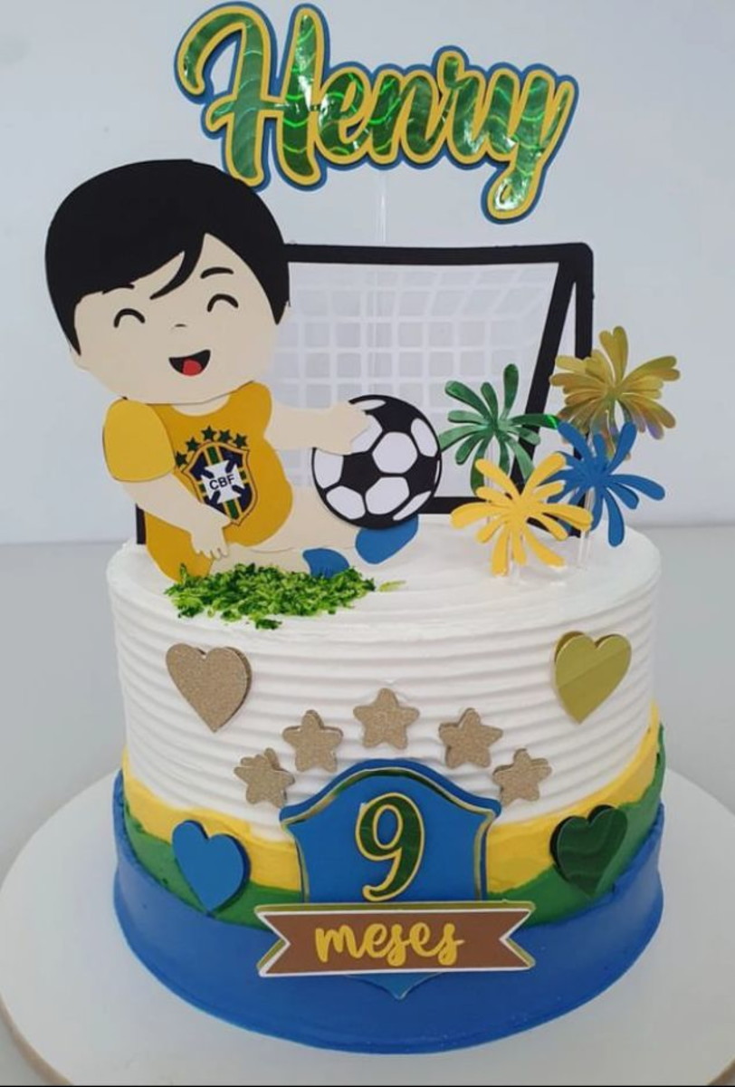 Arquivo de Corte Topo de Bolo Futebol Brasil