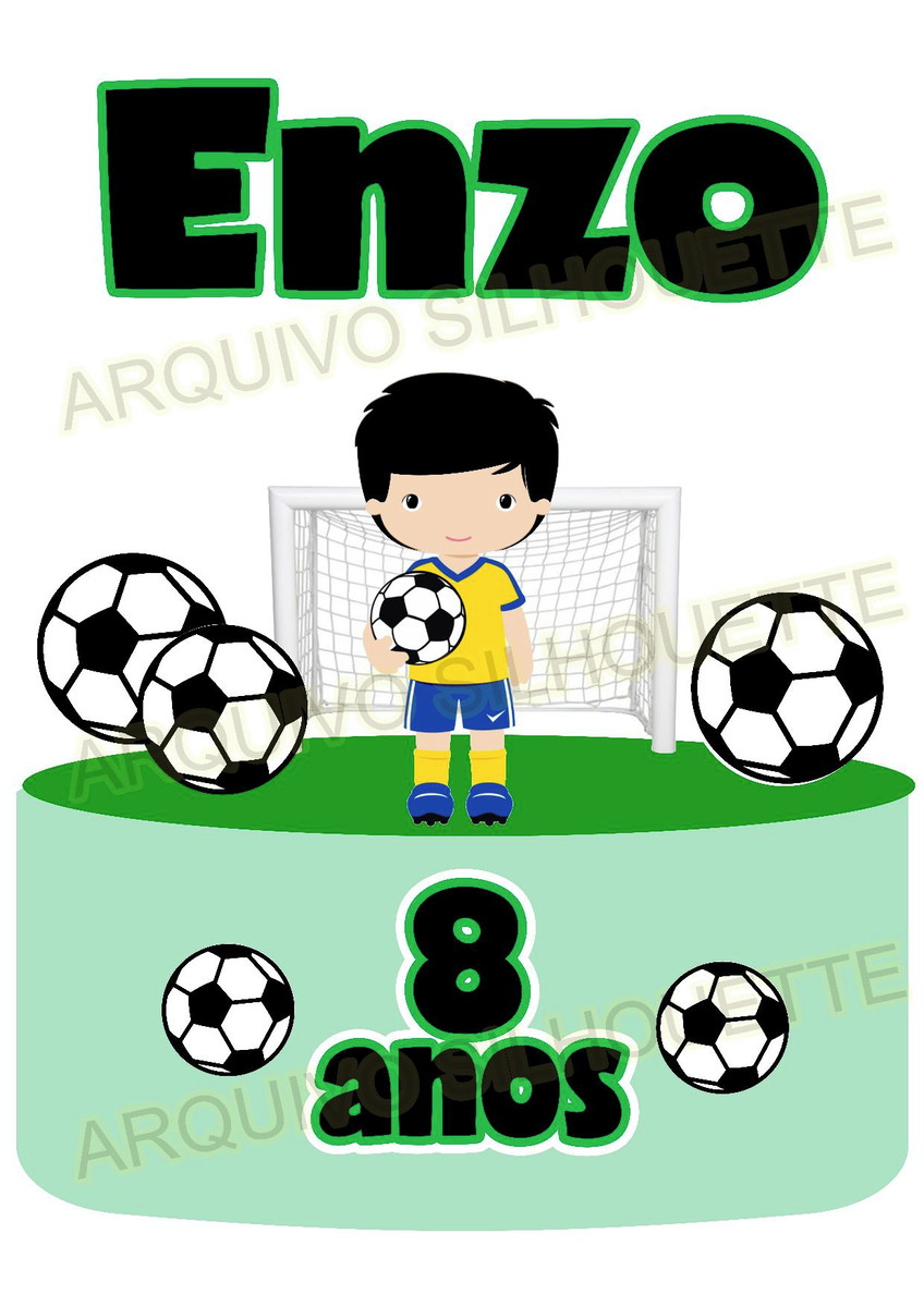 Combo + Arquivo de Corte - Topo de Bolo - Futebol