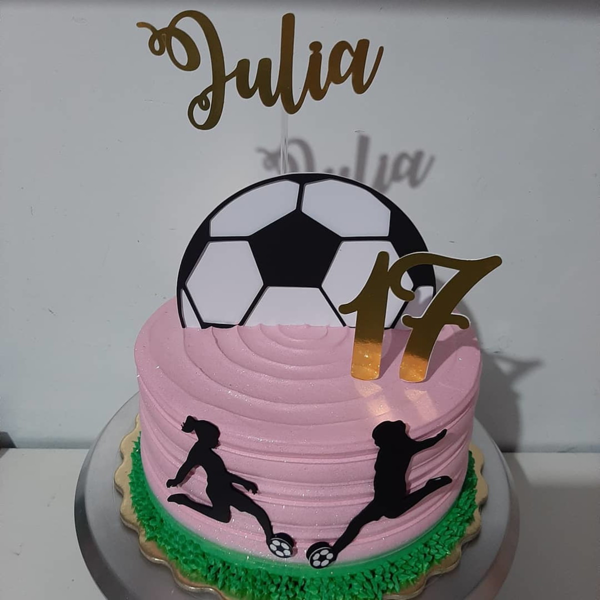 ARQUIVO DE CORTE TOPO DE BOLO FUTEBOL MENINA