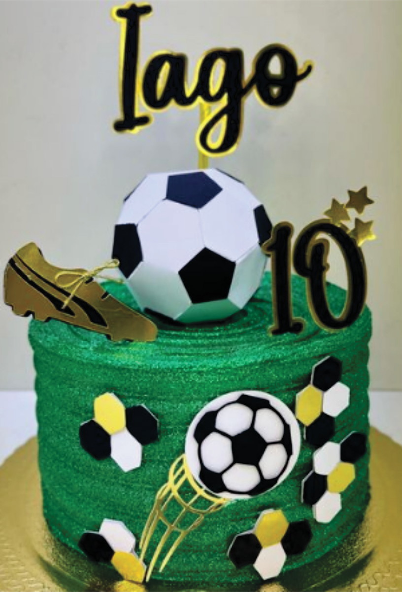 Arquivo de Corte Topo de Bolo Futebol