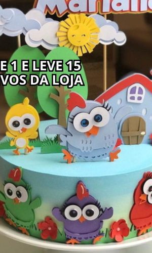 Arquivo de Corte - Topo de Bolo Galinha Pintadinha 02
