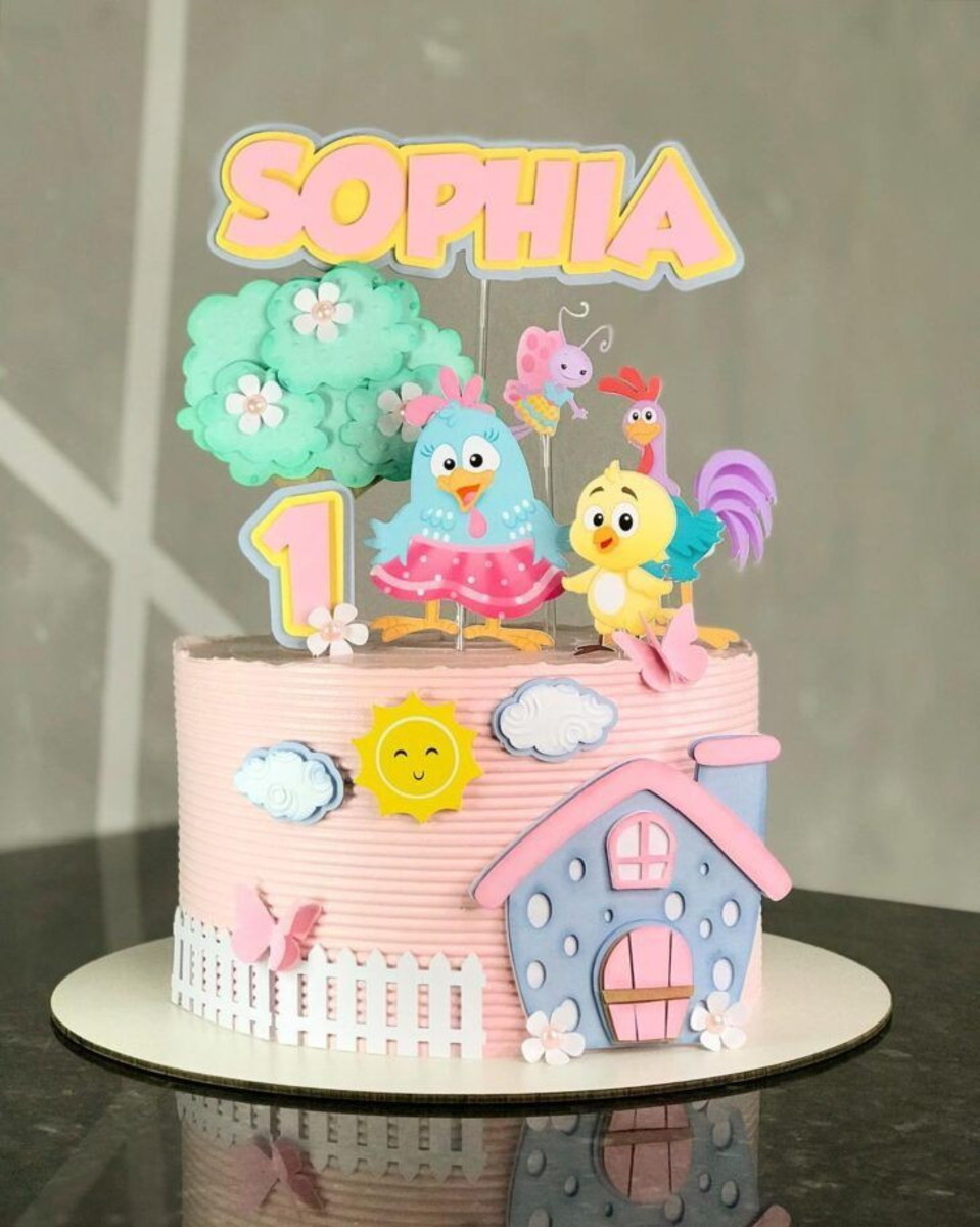Arquivo de Corte Topo de Bolo Galinha Pintadinha 865