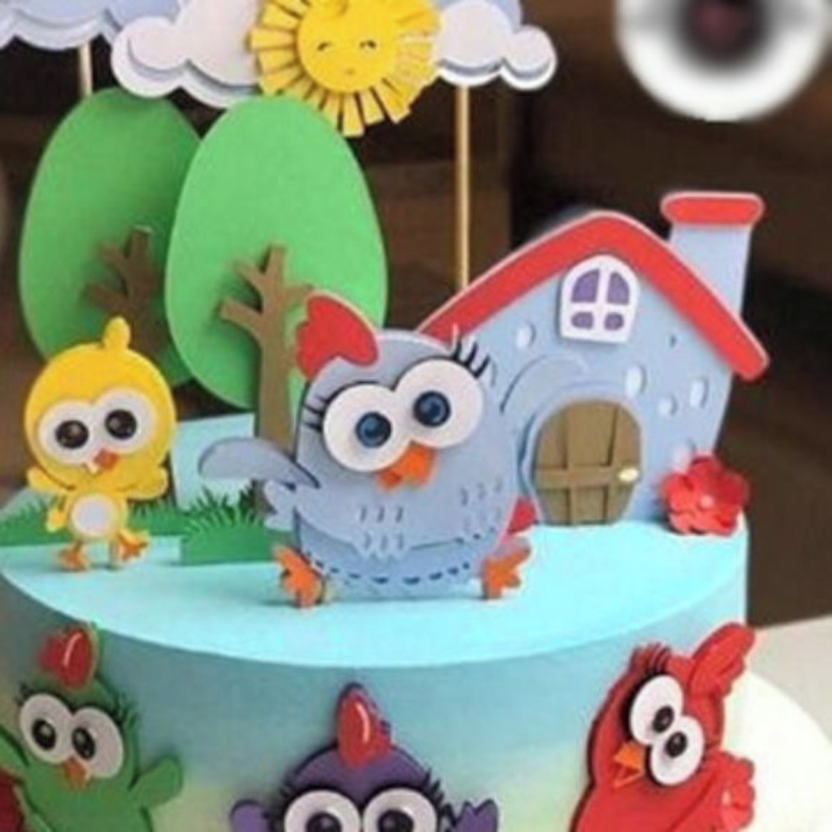 Arquivo de corte Topo de Bolo Galinha Pintadinha CAMADA #176