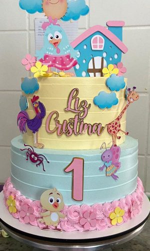 Arquivo de Corte Topo de Bolo Galinha Pintadinha
