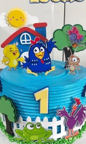 Arquivo de Corte Topo de Bolo Galinha Pintadinha